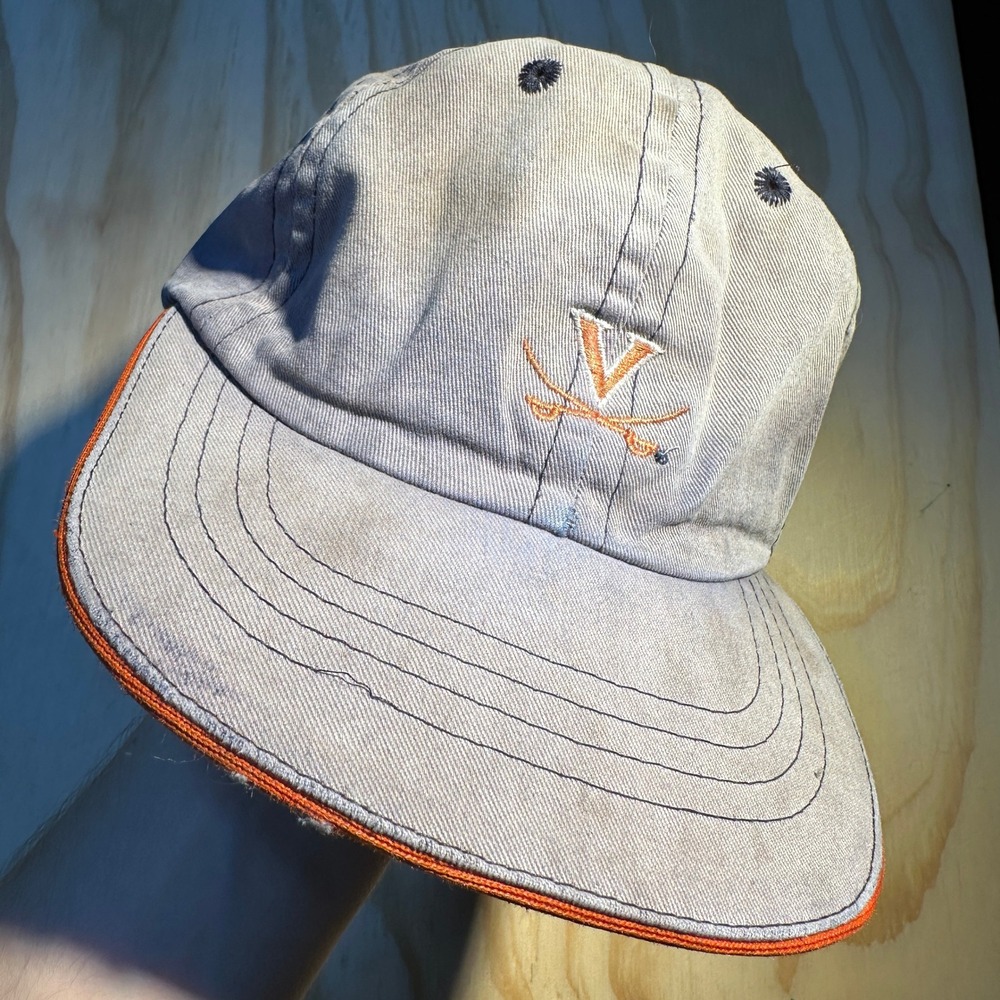 California Headwear Virginia Cavaliers UVA Vintage Distressed Gray Hat OS